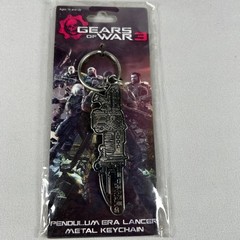 Gears of War 3 Pendulum Era Lancer Metal Keychain NECA 2011 New Sealed