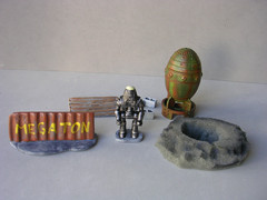 Fallout 3 MEGATON Mini Nuke Protectron Diorama Miniature Figures Display