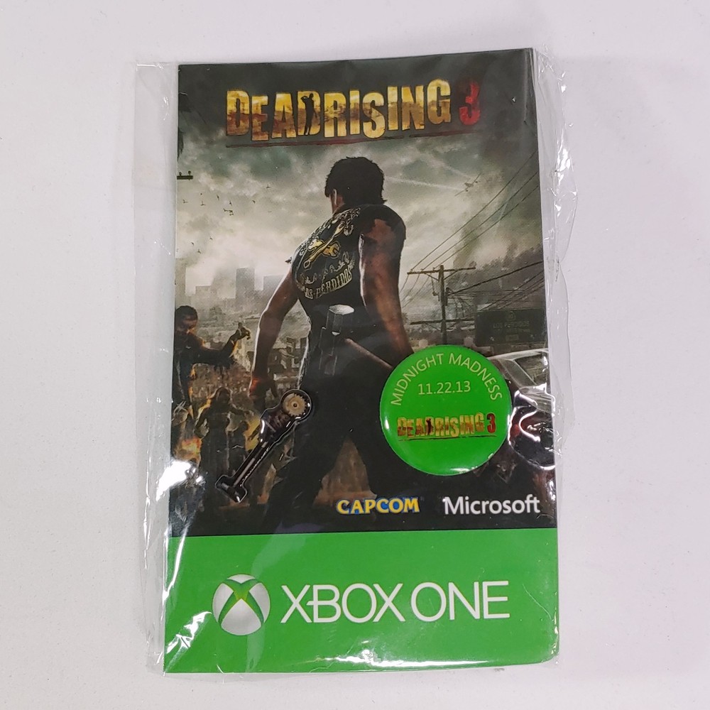 2013 Dead Rising 3 Xbox One Midnight Madness Promo Kit • Lanyard, Button, Pin
