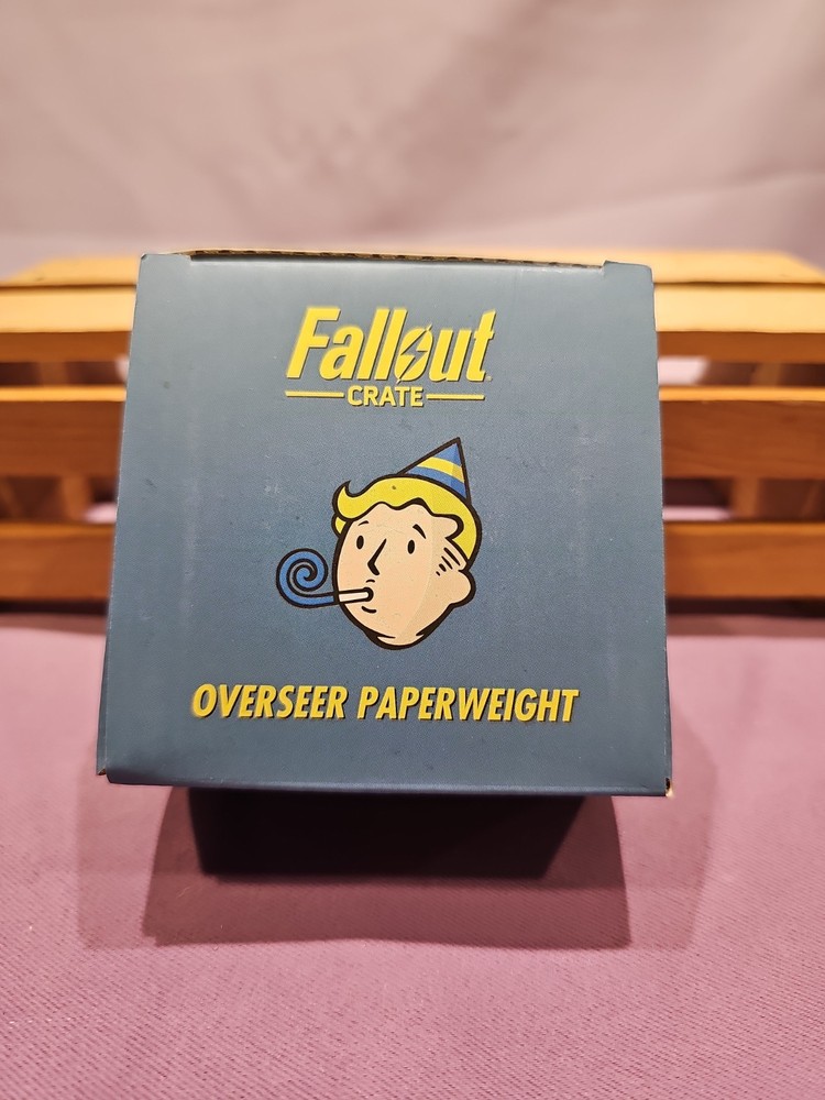 Fallout Loot Crate Overseer Paperweight Brand New In Box
