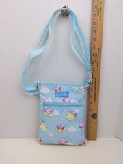 BioWorld Kirby Crossbody Purse Blue Nintendo Zipper Game