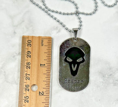Overwatch Reaper Dog Tag / Pendant – 2″ Long