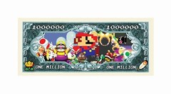 Pack of 10 Super Mario Brothers Nintendo 1 Million Dollar Bill Novelty Money