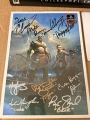 PlayStation PS4 God of War Collector’s Edition Atreus Toys Set Signed Print