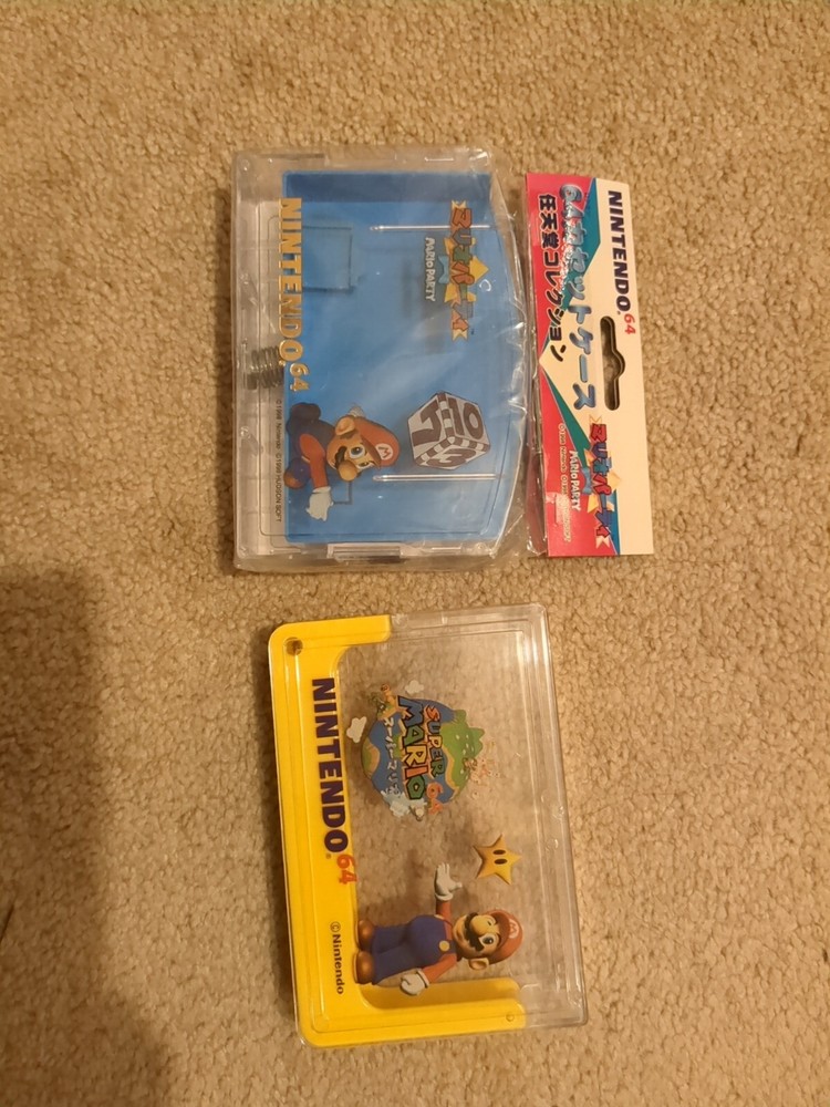 Nintendo 64 Case Mario party And Super Mario 64 Prize Promo Japan Figure Toy