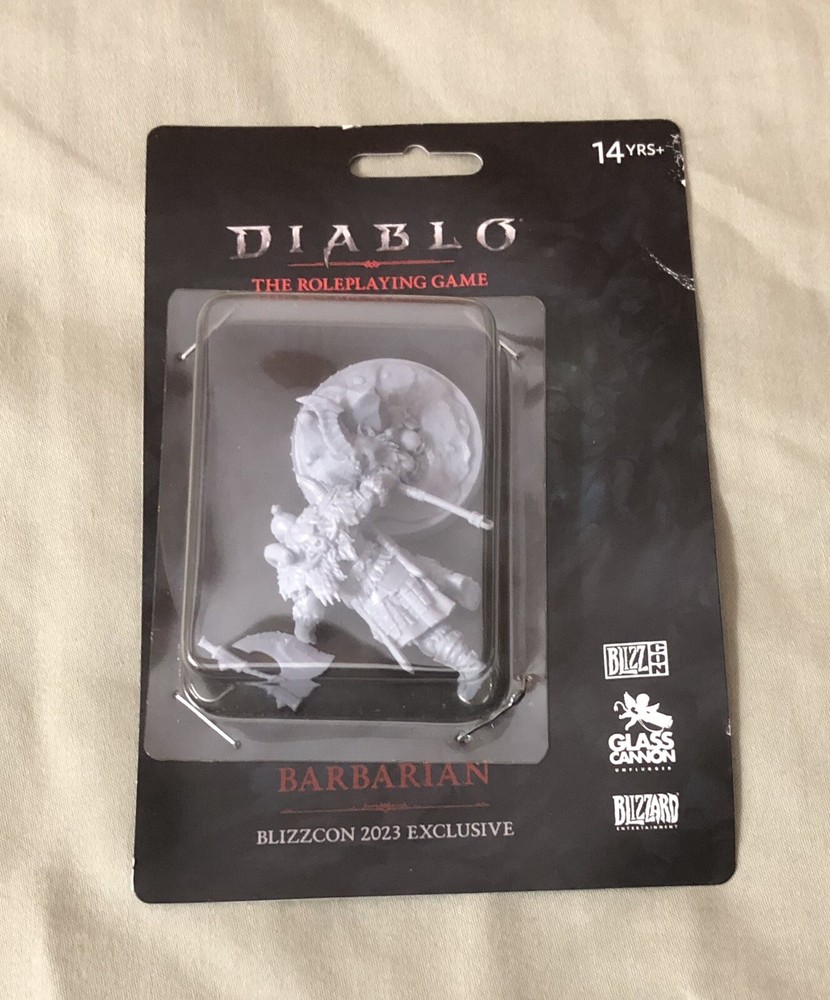 Diablo The Roleplaying Game Barbarian Axe Mini Figure – Blizzcon 2023 *DAMAGED*