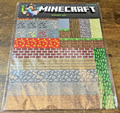 Minecraft Magnet Set Fridge Sheets ThinkGeek Magnetic 2011 New