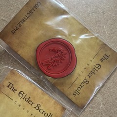 BETHEDA The Elder Scrolls Loot Crate Seal Wax Collector Collectible Pin Lot Of 4