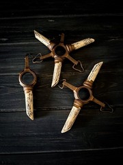 Bone Charm Set, Unique Collectible Inspired by Dishonored 2, Ancient Art Prop
