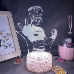 Game the King of Fighters Benimaru Nikaido 3D LED Neon Night Light Xmas Gift for