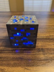 ThinkGeek Minecraft Light-Up Diamond and Redstone Blocks 2012 Night Lamp