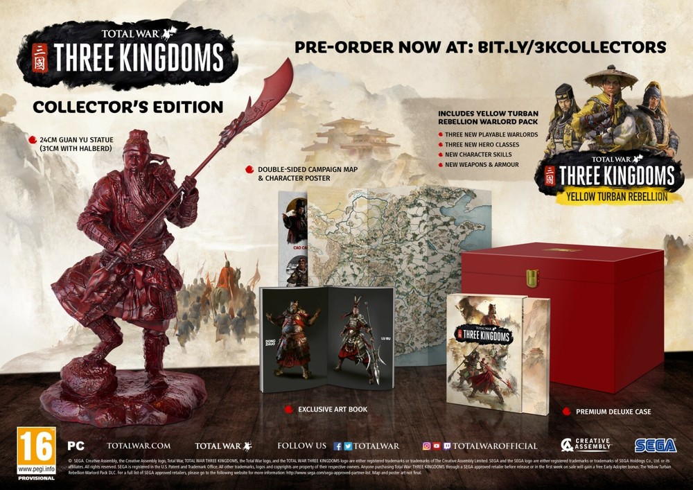 Total War Three Kingdoms Collector’s Edition PC + Guan Yu Statue NEW & VERY RARE