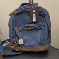 The Last of Us Video Game Series Blue Backpack Bag with Front Zip Pocket