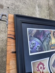 RARE WoW Battle for Azeroth Blizzard Flag Relic Framed 23×19 w/COA