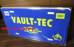 Fallout 3 4 76 New Vegas Vault-Tec Aluminum License Plate Sold Out Bethesda NEW