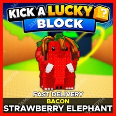 ✅BACON STRAWBERRY ELEPHANT 🌟KICK A LUCKY BLOCK‼️FAST & EASY‼️186T/s