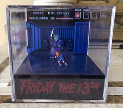 Friday The 13th 3D Cube Handmade Diorama – Shadowbox – Nintendo NES – Fanart