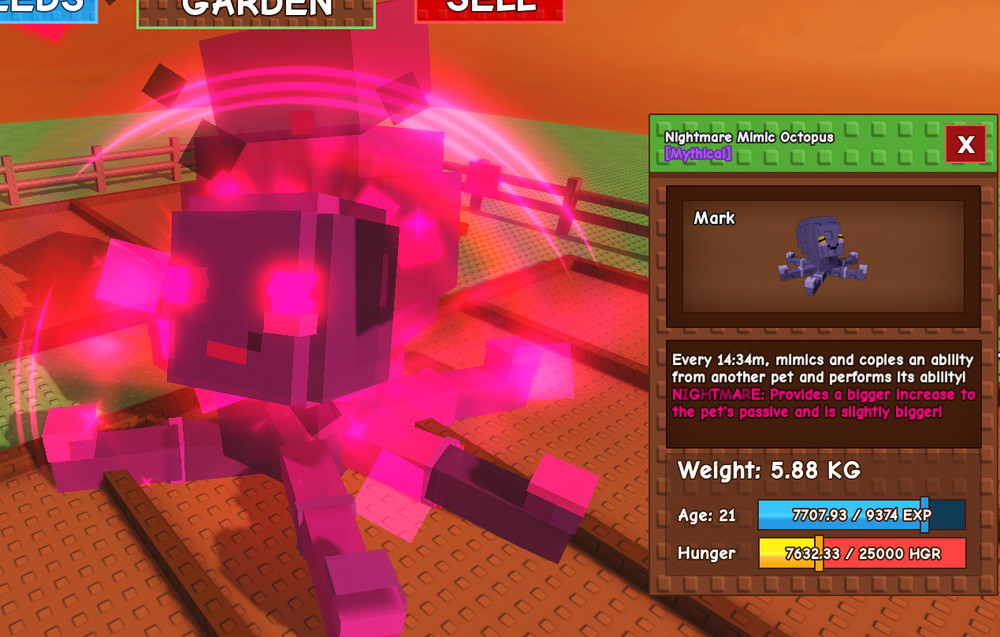 Nightmare Mimic Octopus! – Grow A Garden – Roblox – Fast & Easy!