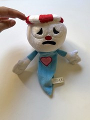 Cuphead Ghost Plush 2017 Original 10” Plush Blue and White Soft Videogame