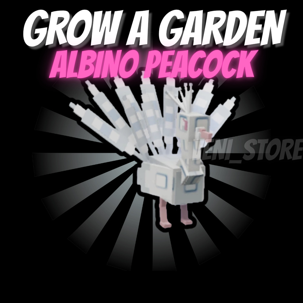 🔥ALBINO PEACOCK🔥GROW A GARDEN – CHEAP!⚡💸