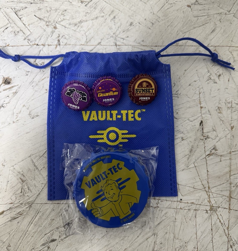 Fallout Jones Vault-Tec Soda Bottle Opener Magnet and Satchel Costco Exclusive