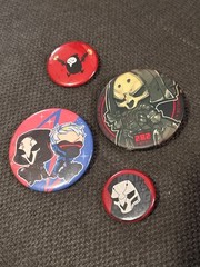 Overwatch Reaper Enamel Pin and Keychain Ita Bag collection