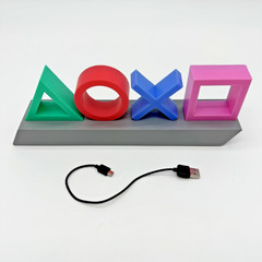 Paladone PlayStation Controller Icons LED Light Gaming Desk Lamp Battery USB PS