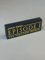 STAR WARS EPI PHANTOM MENACE 3D printed Logo Thick Free Standing Shelf Display