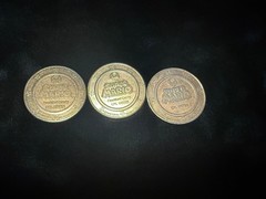 Lot Of 3 Super Mario Tokens. WALUIGI, WARIO AND DIDDY KONG.