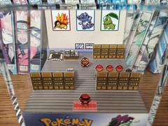 Pokemon Elm Lab M Crystal Handmade Diorama – Gameboy / Retro Gaming Cube -Fanart