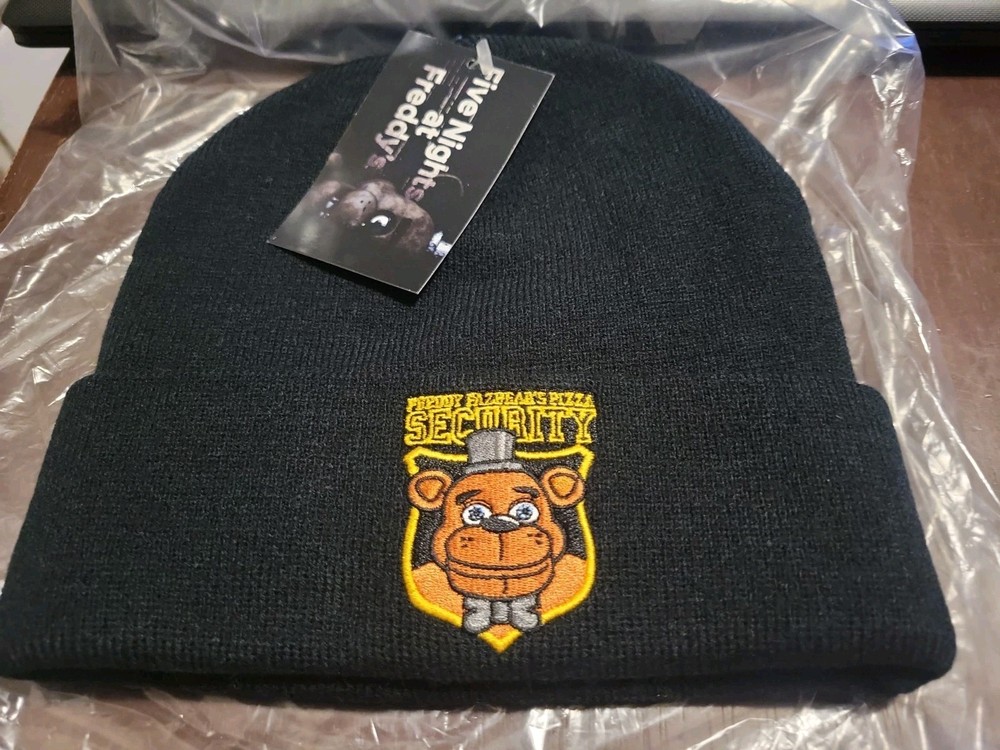 New Five Nights At Freddy’s Security Beanie Embroidered FNAF Hot Topic NEW W/TAG