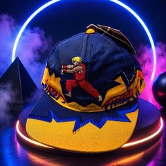 Vintage 1996 Street Fighter II Ken Snapback Cap Capcom Youth Hat Burgundy NOS