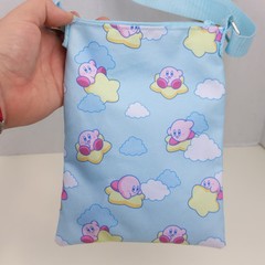 BioWorld Kirby Crossbody Purse Blue Nintendo Zipper Game