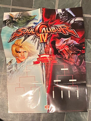 2008 Soul Calibur IV Game Poster w/Darth Vader & Yoda 20″ X 14″ *FOLDED/NEW* BT