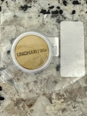 Uncharted Logo Gold Colored Commemorative Etched Coin with Case 1.5″ Official