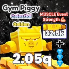 Golden Gym Piggy + 5 Million Diamonds. PS99. Muscle Event