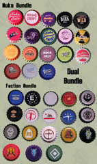 Fallout Bottlecaps All 7 Bundles – 126 Caps – Handmade/unofficial