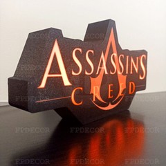 Assassin’s Creed RGB Gaming Lamp – LED Light Box for Streamer Setup, RGB, Gamer