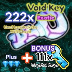 Pet Simulator 99. 222x Void Keys + 111x Crystal Keys + 2 Million Diamonds. PS99