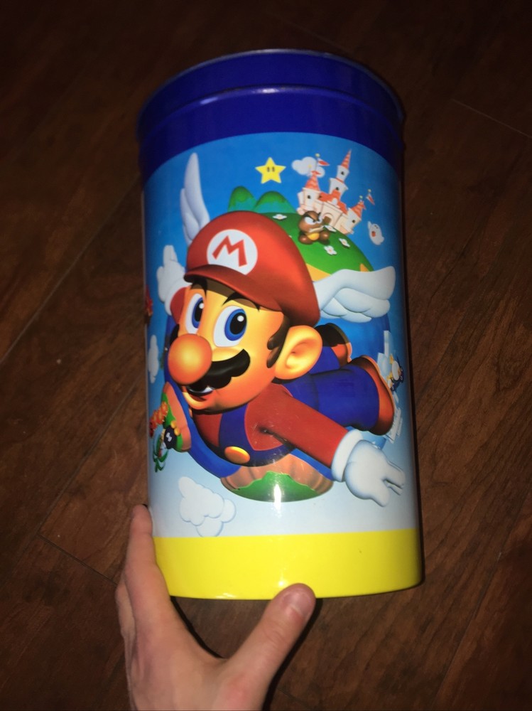 Super Mario 64 trash can Rare! Merchandise Nintendo N64 Japan 1999 Limited