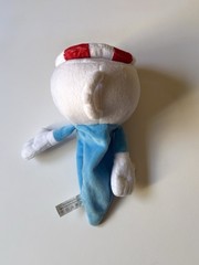 Cuphead Ghost Plush 2017 Original 10” Plush Blue and White Soft Videogame