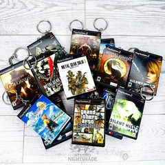 Resident Evil 4 Mini PS2 Game Case Keychain Magnetic Opening Functional Disc
