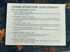 1983 Starpath Supercharger Coming Attractions Promo Insert Flyer Atari 2600 RARE