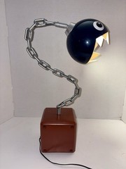Super Mario Bros Chain Chomp Lamp Light Game Room Collectible Rare READ PLEASE!