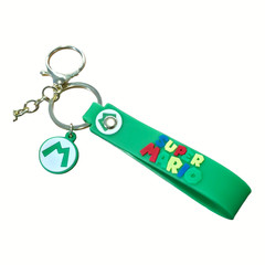 Yoshi 3D Rubber Keychain with Vibrant Green Strap and Pendant – Super Mario