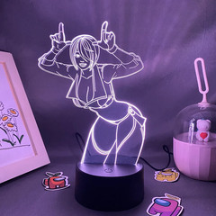 Game the King of Fighters Angel 3D LED Neon Night Lights Birthday Gift for Frien