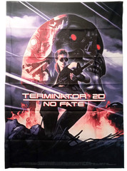 Terminator 2D No Fate T-800 Skull Cloth Poster Only 19.5 in x 28 in Unused