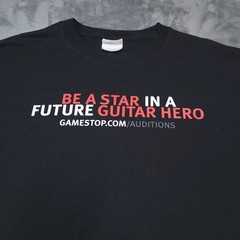 GameStop Guitar Hero WORLD TOUR Auditions Promo Large Black Band Tee Shirt