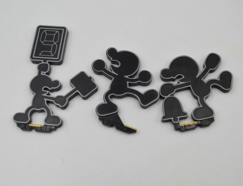 Nintendo Amiibo Mr. Game & Watch Set No Base Super Smash Bros Wii U 3DS