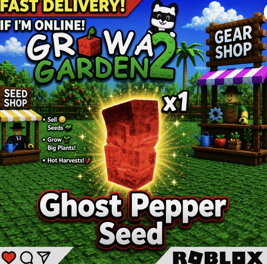 [🐶] Ghost Pepper SEED | Roblox GROW A GARDEN 2 | GAG 2 | Fast & Easy